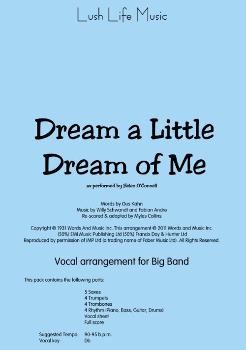 DREAM A LITTLE DREAM OF ME (Vocal)